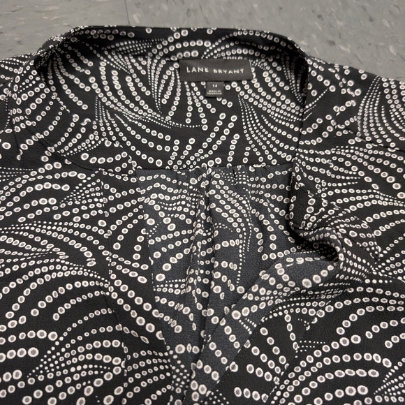 Lane Bryant Black and White Button Down Shirt - Picture 2 of 4